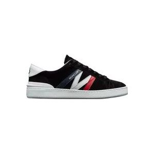 Moncler Leren Sneakers Stijl I1 09A , Black , Heren , Maat: 41 1/2 EU
