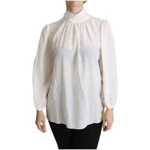 Dolce & Gabbana - Long Sleeves Blouse - Wit - 100% Zijde