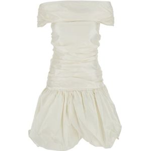 Rotate Birger Christensen, Dames, Jurken, Wit, Maat: XS Zijde,