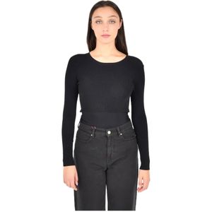 Pennyblack, Dames, Truien, Zwart, Maat: L Leer,