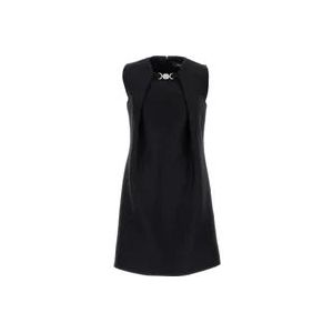 Versace Zwarte twill mini-jurk , Black , Dames , Maat: XS