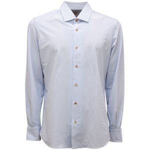 Mazzarelli, Heren, Overhemden, Blauw, Maat: L