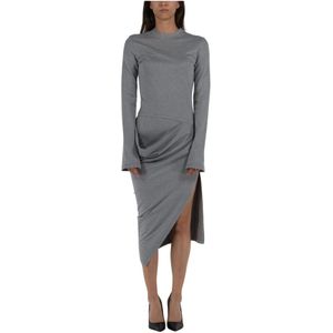 JW Anderson, Dames, Jurken, Grijs, Maat: XS Katoen,