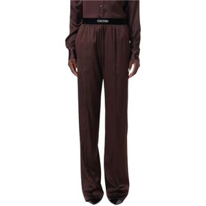 Tom Ford, Dames, Broeken, Bruin, Maat: L Zijde,