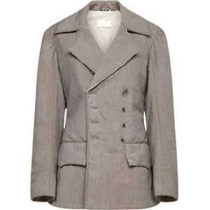 Maison Margiela, Dames, Jassen, Bruin, Maat: S Wol,