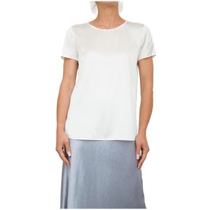Max Mara, Dames, Tops, Wit, Maat: XL Zijde,