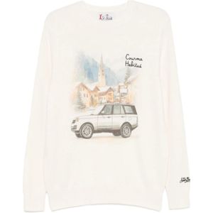 MC2 Saint Barth, Heren, Truien, Wit, Maat: M Kasjmier,