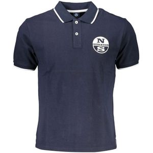 North Sails - Blauw Katoenen Poloshirt - Heren - Korte Mouwen