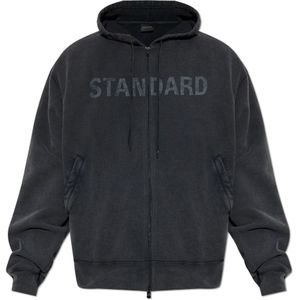 Balenciaga, Heren, Sweatshirts & Hoodies, Zwart, Maat: M Katoen,