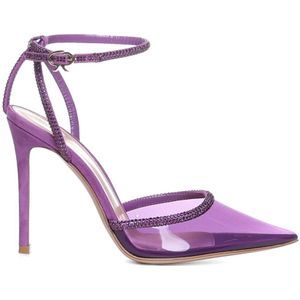 Gianvito Rossi, Dames, Schoenen, Paars, Maat: 38 1/2 EU Suède,