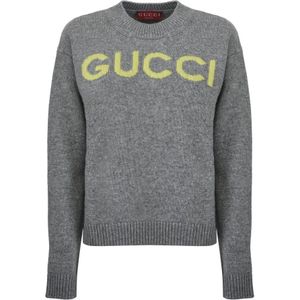 Gucci, Dames, Truien, Grijs, Maat: S