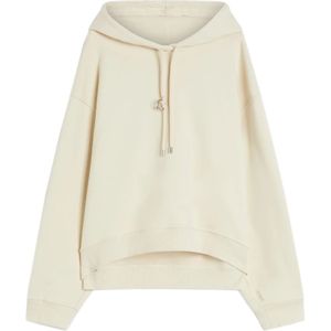 Sportmax, Dames, Sweatshirts & Hoodies, Wit, Maat: XS Jersey,
