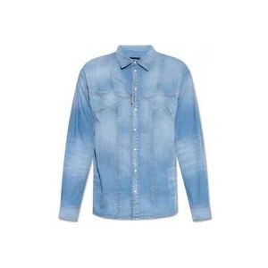 Dsquared2 Denim overhemd , Blue , Heren , Maat: 2XL