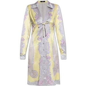Versace, Dames, Jurken, Veelkleurig, Maat: S Zijde,