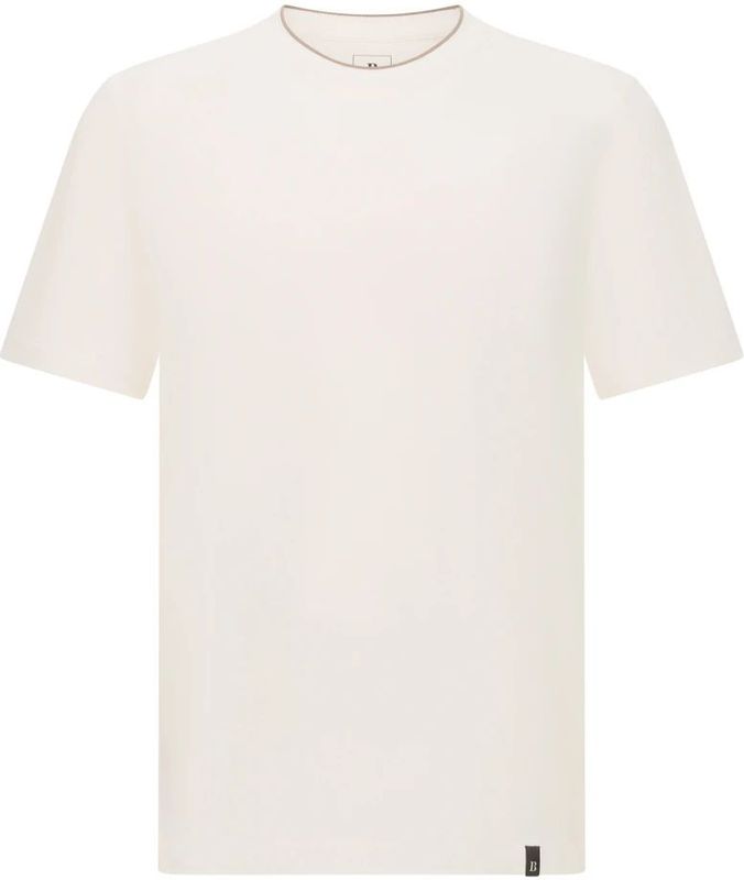 Boggi Milano - Shirt - Wit - Kwartmouw - Normale Pasvorm