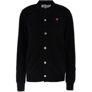 Comme des Garçons Play, Dames, Truien, Zwart, Maat: M Wol,