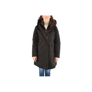 Woolrich 3-in-1 Militaire Donsparka , Black , Dames , Maat: S