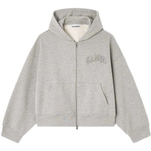 Ganni, Dames, Sweatshirts & Hoodies, Grijs, Maat: S Jersey,