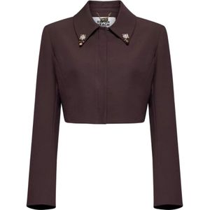 Silvian Heach, Dames, Jassen, Bruin, Maat: XS Viscose,