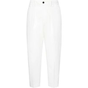 BE Able, Heren, Broeken, Wit, Maat: W33 Leer,