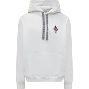 Marcelo Burlon, Heren, Sweatshirts & Hoodies, Wit, Maat: XL Katoen,