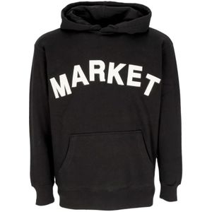 Market, Heren, Sweatshirts & Hoodies, Zwart, Maat: S Katoen,