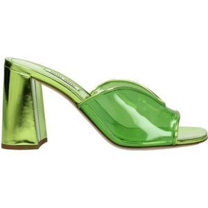 Miu Miu, Dames, Schoenen, Groen, Maat: 36 EU Leer,