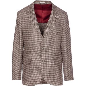 Brunello Cucinelli, Heren, Jassen, Bruin, Maat: M Wol,
