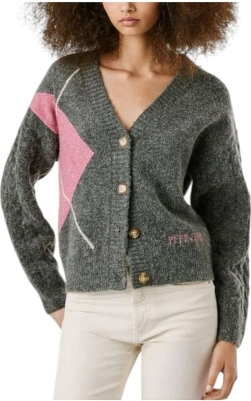 Pepe Jeans - Diamant Jacquard Vest - Grijs - Dames