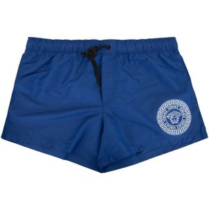 Versace, Heren, Badkleding, Blauw, Maat: S Polyamide,
