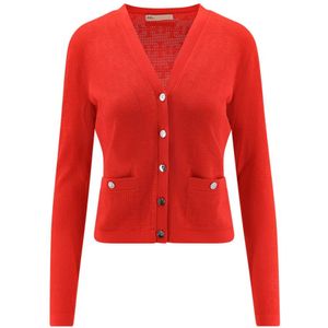 Tory Burch, Dames, Truien, Rood, Maat: L Viscose,