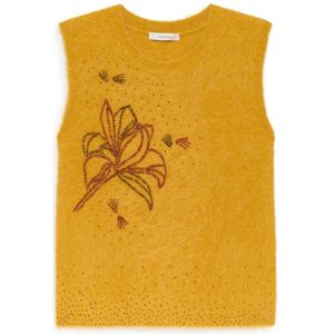 Maliparmi, Dames, Truien, Geel, Maat: S Nylon,