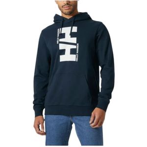 Helly Hansen, Heren, Sweatshirts & Hoodies, Blauw, Maat: L Katoen,