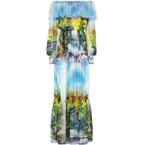 Philipp Plein, Dames, Jurken, Veelkleurig, Maat: XS Zijde,