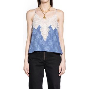 Chloé, Dames, Tops, Blauw, Maat: S Zijde,