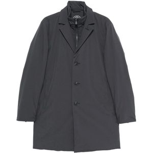 Save The Duck, Heren, Mantels, Grijs, Maat: 2XL Leer,