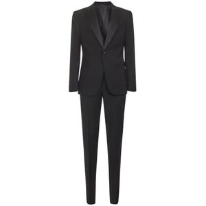 Giorgio Armani, Heren, Pakken, Zwart, Maat: S Zijde,