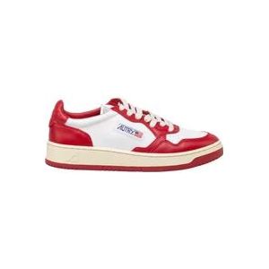 Autry Vintage leren sneakers , Red , Heren , Maat: 44 EU