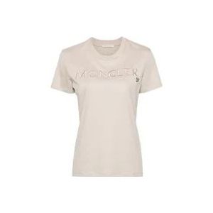 Moncler T-Hemden , Beige , Dames , Maat: L