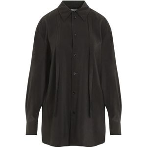 Lemaire, Dames, Blouses & Shirts, Zwart, Maat: S Zijde,
