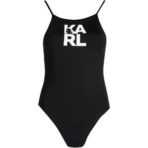 Karl Lagerfeld, Dames, Badkleding, Zwart, Maat: XS Polyamide,