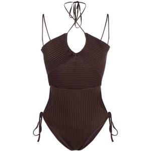 Andrea Adamo, Dames, Badkleding, Bruin, Maat: L