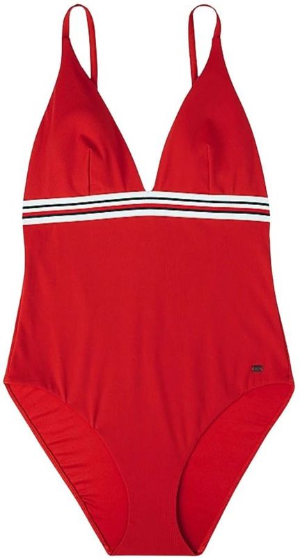 Tommy Hilfiger - Badpak - Effen - Verstelbare Spaghettibandjes - Logoband