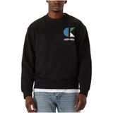 Calvin Klein, Heren, Sweatshirts & Hoodies, Zwart, Maat: XS Wol,