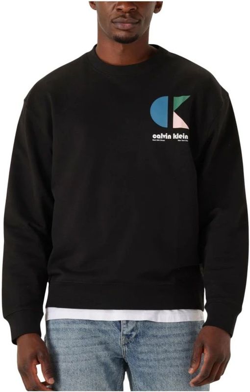 Calvin Klein, Heren, Sweatshirts & Hoodies, Zwart, Maat: XS Wol,