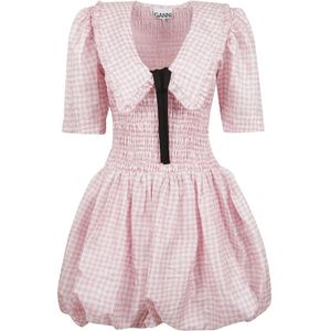 Ganni, Dames, Jurken, Roze, Maat: L