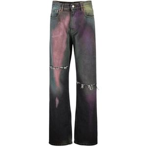 MM6 Maison Margiela, Dames, Jeans, Grijs, Maat: W28 Denim,