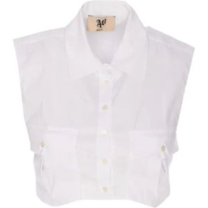 Aniye By, Dames, Blouses & Shirts, Wit, Maat: S