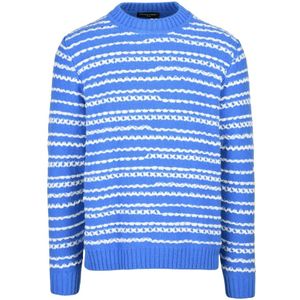 Daniele Fiesoli, Heren, Truien, Blauw, Maat: S Wol,