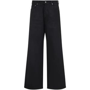 Rick Owens, Heren, Jeans, Zwart, Maat: W33 Katoen,